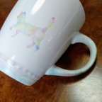 作品虹色ネコのマグカップ