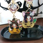 作品ハロウィン★かぼちゃにゃんこのキーホルダー