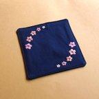 作品桜の刺繍コースター