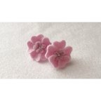 作品《フェルトフラワー》  ピアス  イヤリング ハンドメイド フェルト アクセサリー 花束 ブーケ  着物 浴衣 髪飾り