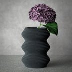 作品ニットを編む様につくるカラフルな花瓶 - 8色展開, 植物由来, 3dプリント / Knit Vase 03_H150A