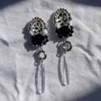 作品【選べる金具】 Leopard bijou embroidery earrings 