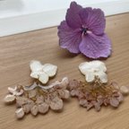 作品ドライフラワー⋆*❁*紫陽花のピアス