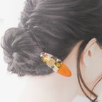 作品フラワーレジンヘアクリップ