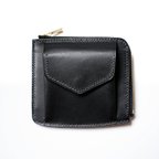 作品sottile mini wallet [ black ] ミニ財布 コンパクトウォレット