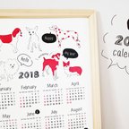 作品インテリアポスター・2018カレンダー/dog
