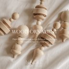 作品IN007 【5P】wood ornament 木製オーナメント　クリスマス