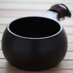 作品木のマグカップ　ククサ　KUKSA 17　オーク材エボナイズド　キャンプ　アウトドア