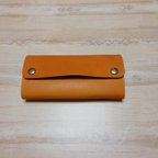 作品【受注生産】長く財布を使いたい人の本革長財布『My WALLET』（オレンジ）スターターセット