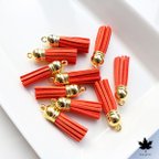 作品[10pcs]  Mini Orange Tassels・オレンジ ミニタッセル