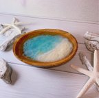 作品Seaside tray 楕円 朝の海