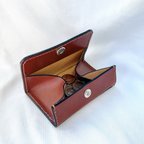 作品【送料無料】手縫い！本革 高級 イタリアンレザー　ボックス型  コインケース #2  小銭　財布
