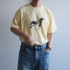 作品【NEW】ヴィンテージライク半袖Tシャツ / DOG / バター