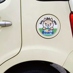 作品柴犬マグネットステッカー shibainu on board 柴犬オンボード（丸タイプ）