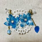 作品青い花のイヤリング