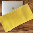 作品閉店セール☆MacBook Air専用・カナリーイエローレザーケース/レザードキュメントケース