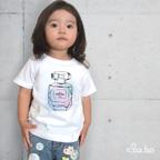 作品シルエット香水柄　名前入りTシャツ　子供服　女の子　親子コーデ　リンクコーデ　プレゼント　ギフト　誕生日　記念日　名入れ　Tシャツ　水彩タッチ　手書き