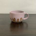 作品陶器　ピンクのとろとろマグカップ
