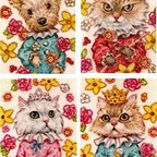 作品ミニミニペット画《犬、猫、ウサギ、動物》