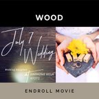 作品結婚式エンドロールムービー「WOOD」ビンテージ感のある木目がナチュラルでおしゃれなエンディング演出！レストランウェディングの花嫁に人気