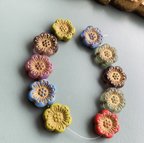 作品【10コセット】JIRI＊IVANA#czech beads#チェコビーズ　flower18㍉as a  button mix/bronze