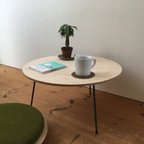 作品シンプルな 丸ローテーブル(R600/H300) 〜 一人暮らしのお部屋やキャンプにも〜