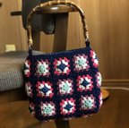 作品Corole bamboo handle handbag