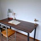 作品Antique dining table dark brown 150 iron reg