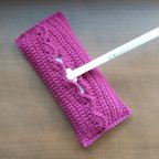 作品ピンクパープル　１００％アクリル毛糸 フローリングモップ　エコモップ 手編み