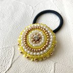 作品𓈒◌ビーズ刺繍ヘアゴム𓈒◌Yellow Princess