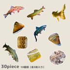 作品おさかなシールフレーク〔トラウトすきすきパック〕30pcs