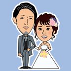 作品結婚式や記念日に♪似顔絵ウェルカムボードを描きます【データ納品】