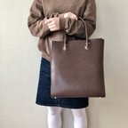 作品plain tote bag(チョコ)