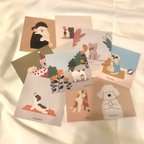 作品韓国 可愛い ワンちゃんの日常 ポストカード 10枚