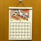 作品(4月始まり)ミコちゃん　壁掛けカレンダー　2024年