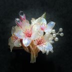 作品桜の花のコサージュ ブローチ ディップアート