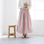 作品「速乾・しわになりにくい・へたらない」3拍子揃った賢いスカート/タックスカート・くすみピンク・桜