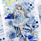 作品Blue Rose 青い薔薇♡上質和紙　マスキングテープ  FGLMG