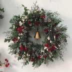 作品christmas wreath " rose round " フレッシュリース クリスマスリース クリスマス グリーン