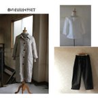作品【春お出かけセット229】Mサイズ　コート、ブラウス＆パンツのセット