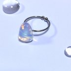 作品Opal glass ring. #4 　【Free size】