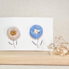 作品花刺繍おそろいヘアアクセサリー