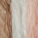 作品I_001 【 Tulle : white / pink / beige 】 チュール 布 撮影アイテム 撮影小物 パーティー おうちスタジオ 撮影アイテム 飾り付け