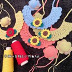 作品【サックスブルー】帽子とケープのセット🌻