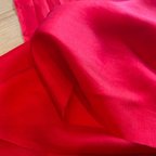 作品★和布★古布　正絹　紅絹（もみ）のハギレ（赤　着物の胴裏）106㎝【f1056720011】