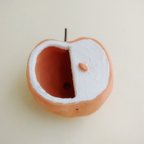作品テラコッタの小さなリンゴ鉢