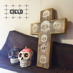 作品WOOD CROSS〈スカルの十字架〉ウッドクロス ドクロ skull