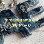 作品tamainutamaさま専用:デニム♡イニシャルキーホルダー（タッセル無し）