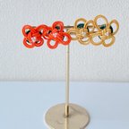 作品〜yayoi～水引　金木犀　水引ピアス  黄色