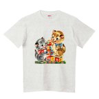 作品レトロアニマル✻ネコ　Ｔシャツ